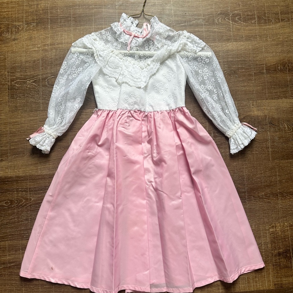 JCPenney Pink and White Bishop Sleeve Sundress